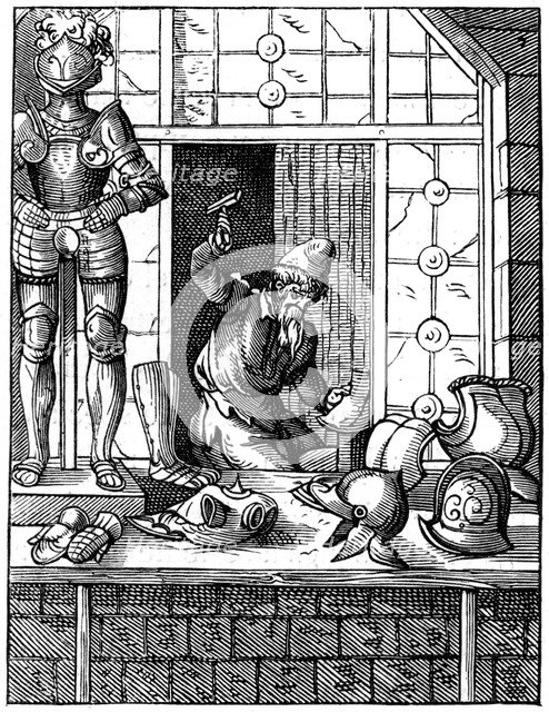 Armourer, 16th century (1849).Artist: Jost Amman