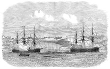 Regatta of boats of the Channel Fleet at Lisbon, 1869. Creator: Unknown.