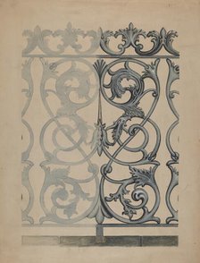 Iron Fence, c. 1937. Creator: Albert Eyth.