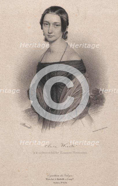 Portrait of Clara Wieck-Schumann (1819-1896), 1838. Creator: Staub, Andreas (1806-1839).