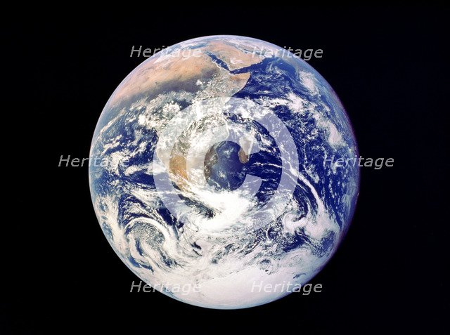 Whole Earth from space, viewed from Apollo 17, December 1972. Artist: Unknown