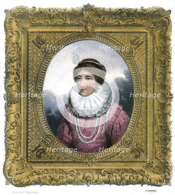 'Woman in Elizabethan dress', c1819Artist: G Engelmann