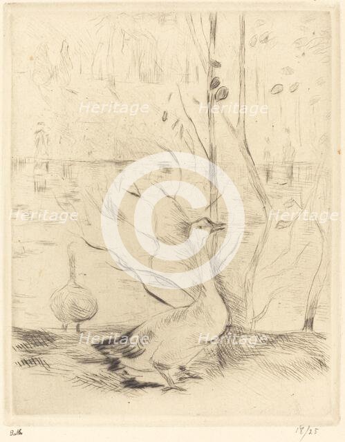 Walk in the Boulougne Wood, 1888/1890. Creator: Berthe Morisot.