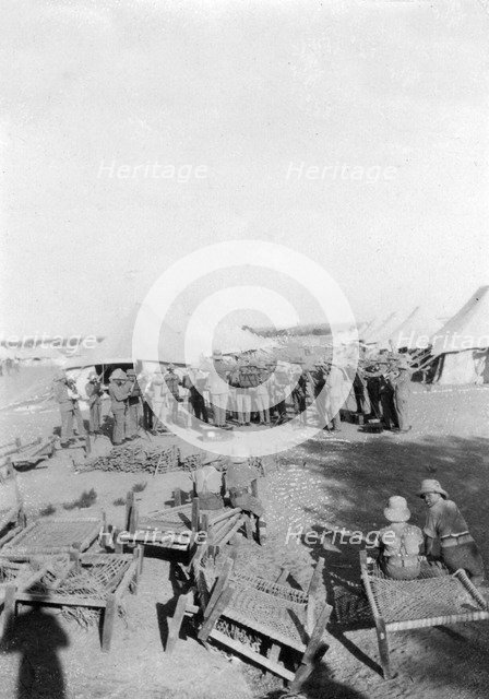 Army band practice, Howshera, 1917. Artist: Unknown