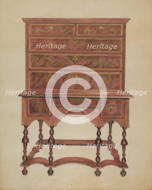 High Chest of Drawers, c. 1936. Creator: Carl Weiss.