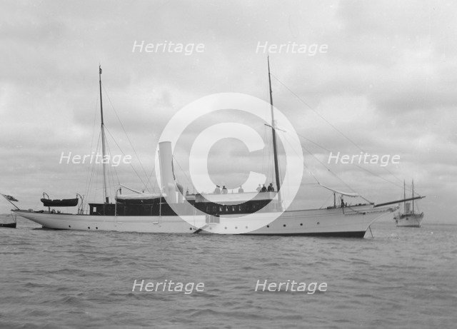 The steam yacht 'Lady Calista'. Creator: Kirk & Sons of Cowes.