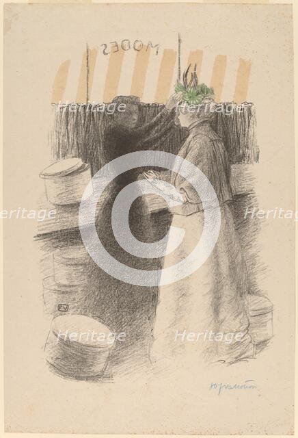 The Green Hat (Le chapeau vert), 1896. Creator: Félix Vallotton.