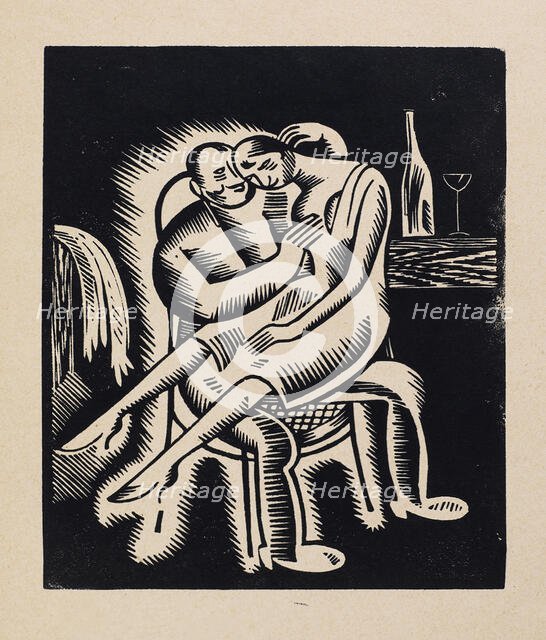 In the Pub, 1920s. Creator: Vasyl' Masyutin.