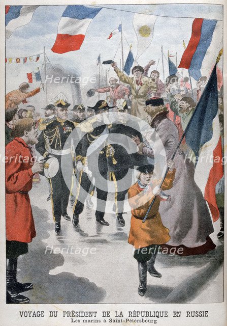 The President of the Republic of France visiting St Petersburg, Russia, 1902. Artist: Unknown