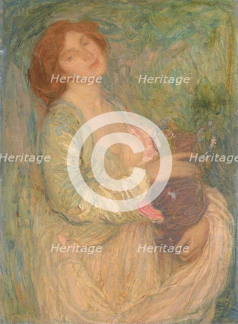 Woman with Vase, late 19th-early 20th century. Creator: Edmond Francois Aman-Jean.