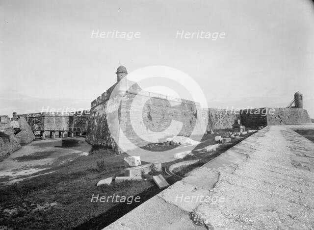 The Water battery and bastion of Fort Marion, St. Augustine, between 1900 and 1906. Creator: Unknown.