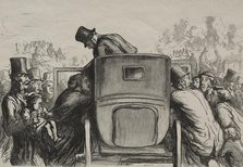 Exposition universelle: Letranger trouve toutes les facilités pour retourner à son hôtel. Creator: Honoré Daumier (French, 1808-1879).