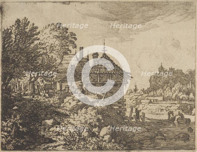 The Two Boats Approach a Hut, 17th century. Creator: Allart van Everdingen.