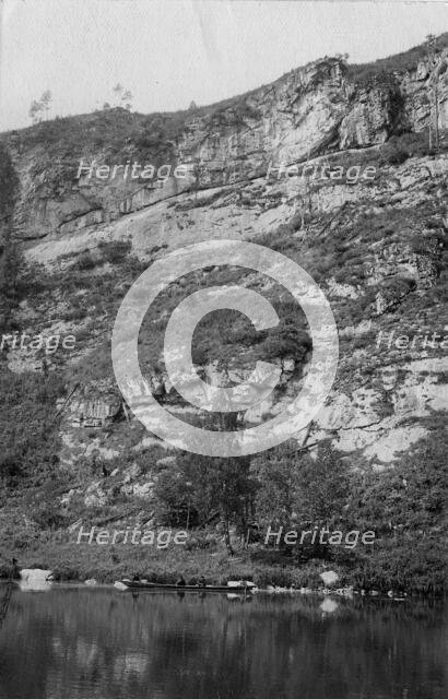The Mrassu River Shore Between Srednii Chilei and Ust'-Anzas Uluses, 1913. Creator: GI Ivanov.