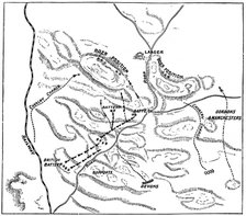 Plan of the Battle of Elandslaagte, 2nd Boer War, 21 November 1899.  Artist: Anon