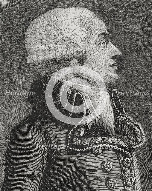 Charles François Dumouriez (1739-1823), French general who took part in the French…, 1876. Creator: Adolphe François Pannemaker.