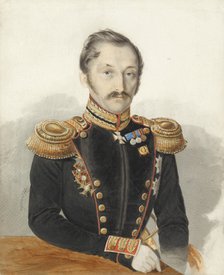 Portrait of General Alexander Danilovich Gerstenzweig (1818-1861). Artist: Nechayev, Ivan Alexeyevich (active 1835-1850)