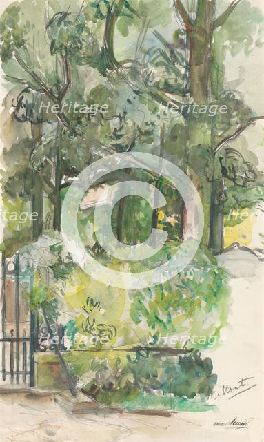 View in garden, 1872-1950. Creator: Barbara Elisabeth van Houten.