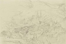 View of Luzern from above, October - December 1861. Creator: John Ruskin.