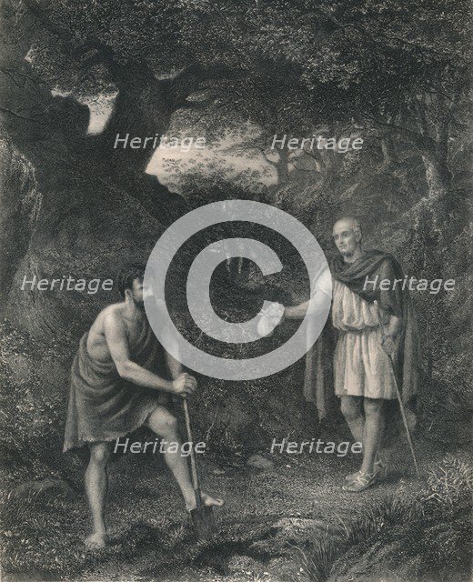 'Timon and Flavius (Timon of Athens)', c1870. Artist: Charles Cousen.