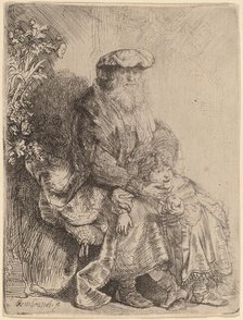 Abraham Caressing Isaac, c. 1637. Creator: Rembrandt Harmensz van Rijn.