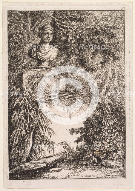 Les Soirées de Rome: Le Buste, 1764. Creator: Hubert Robert (French, 1733-1808).