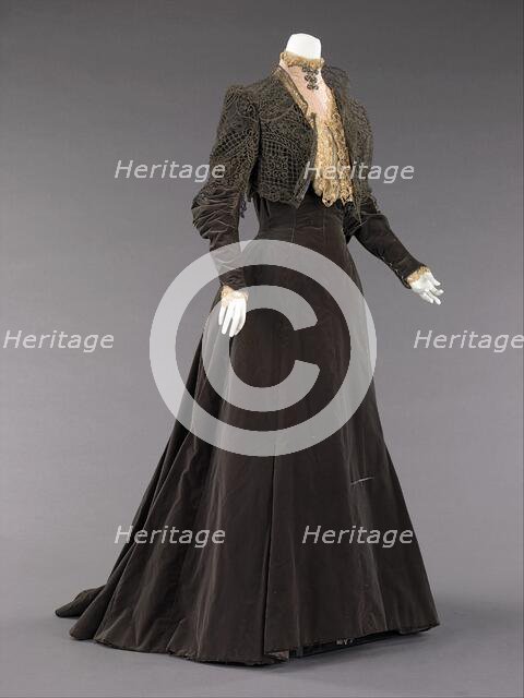 Afternoon dress, French, 1889. Creators: House of Worth, Charles Frederick Worth.