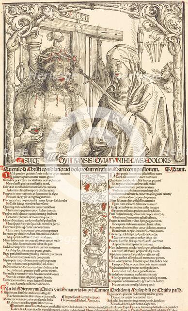 The Man of Sorrows and Mater Dolorosa, 1512. Creator: Wolf Traut.