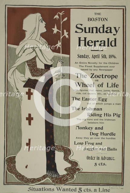 The Boston Sunday herald. Sunday April 5th, 1896, c1893 - 1897. Creator: Unknown.