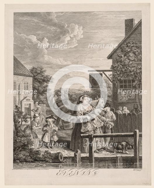 The Four Times of Day: Evening, 1738. Creator: William Hogarth (British, 1697-1764).