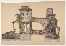 Design for a Stage Set at the Opéra, Paris, 1830-90. Creator: Eugene Ciceri.