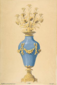 Design for a Porcelain Candelabra with Seven Branches, 19th century. Creator: Anon.