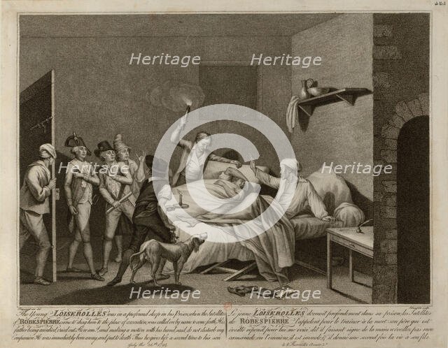The Young Loiserolles is taken from his cell to be bring to the execution. Creator: Aliprandi, Giacomo (1775-1855).