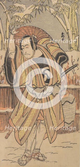 The Fifth Ichikawa Danjuro as a Man in Winter Apparel, dated 1788. Creator: Katsukawa Shunko.
