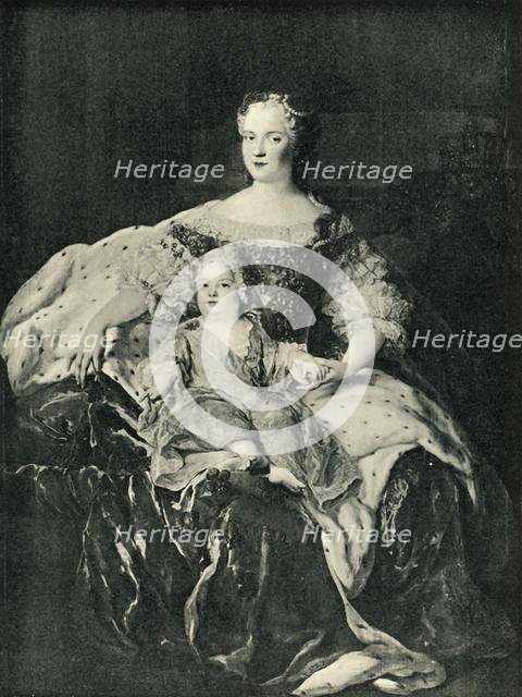 Maria Leszczynska and the Dauphin, c1730, (1903).  Creator: Unknown.