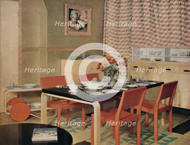 'Dining Room with Finnish furniture', 1938. Artist: Unknown.