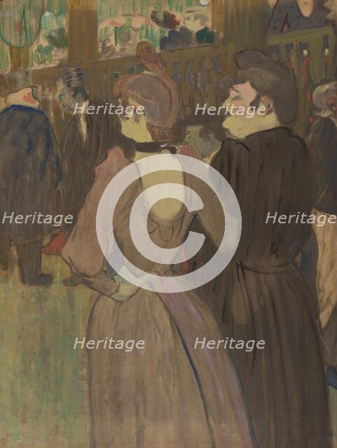 La Goulue and Her Sister, c. 1892. Creator: Henri de Toulouse-Lautrec.