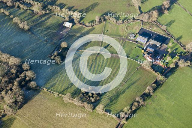 Ridge and furrow earthworks at Lillicot Farm, Worcestershire, 2014. Creator: Historic England Staff Photographer.