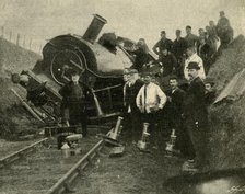 'Floods v. Railway Engine - A Collapse Near St. Erth', 1901. Creator: Unknown.