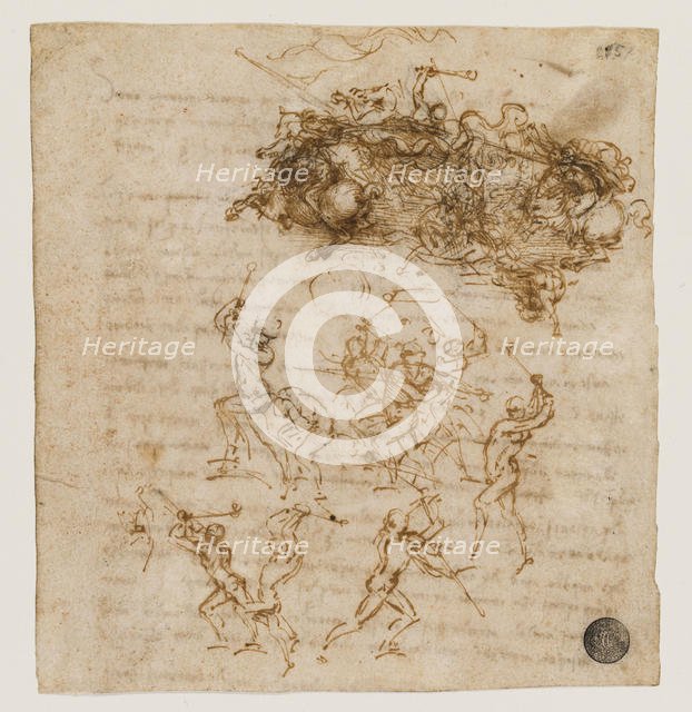 Study for the Battle of Anghiari, ca 1503-1504. Creator: Leonardo da Vinci (1452-1519).