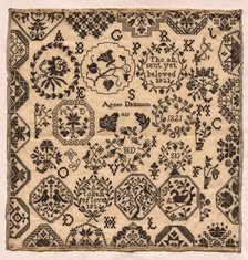 Sampler, 1821. Creator: Unknown.