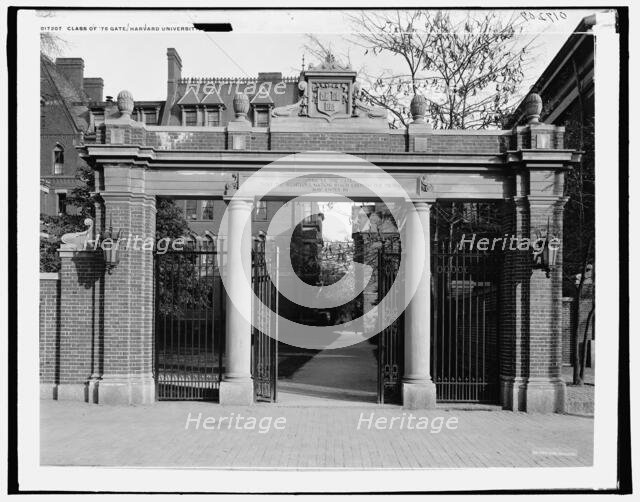 Class of '75 Gate, Harvard University, Mass., between 1900 and 1906. Creator: Unknown.