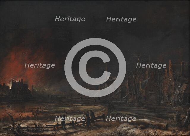 Fire by Night in the Winter, 1618-1677. Creator: Aert van der Neer.