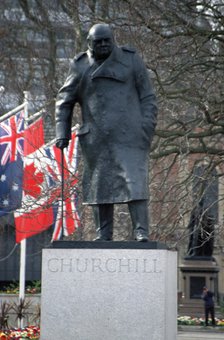 Statue of Winston Churchill (1874-1965), Westminster, London. Artist: Nick Board