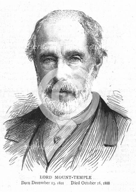 ''Lord Mount-Temple; 1811-1888', 1888. Creator: Unknown.