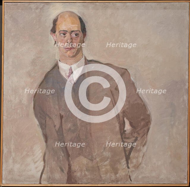 Portrait of Arnold Schönberg, 1909. Creator: Oppenheimer, Max (1885-1954).