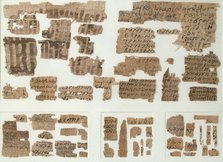 Papyri Fragments, Coptic, 7th century. Creator: Unknown.