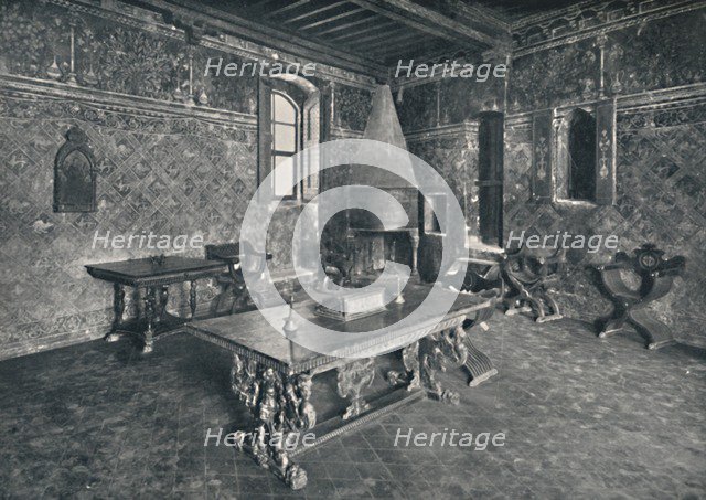 'Interior, Palazzo Davanzati - With Late 16th Century Florentine Table', 1928. Artist: Unknown.