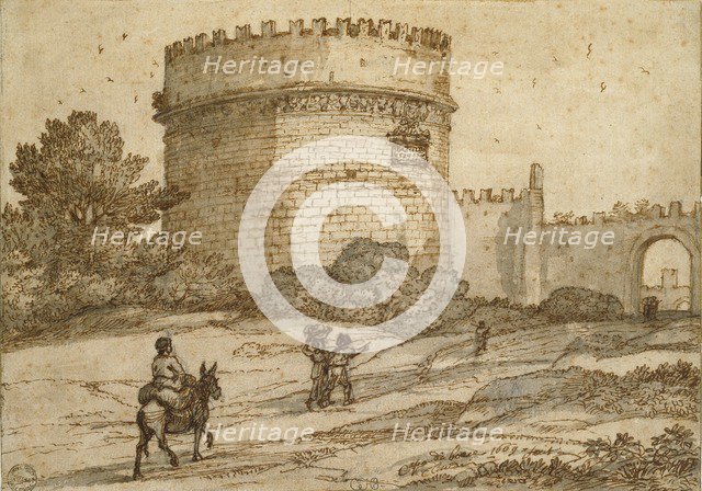 Tomb of Cecilia Metella, 1669. Artist: Claude Lorrain.