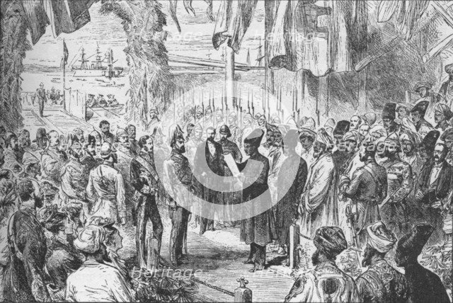 Arrival of the Prince of Wales at Bombay, India, on 8 November 1875 (1908). Artist: Unknown.